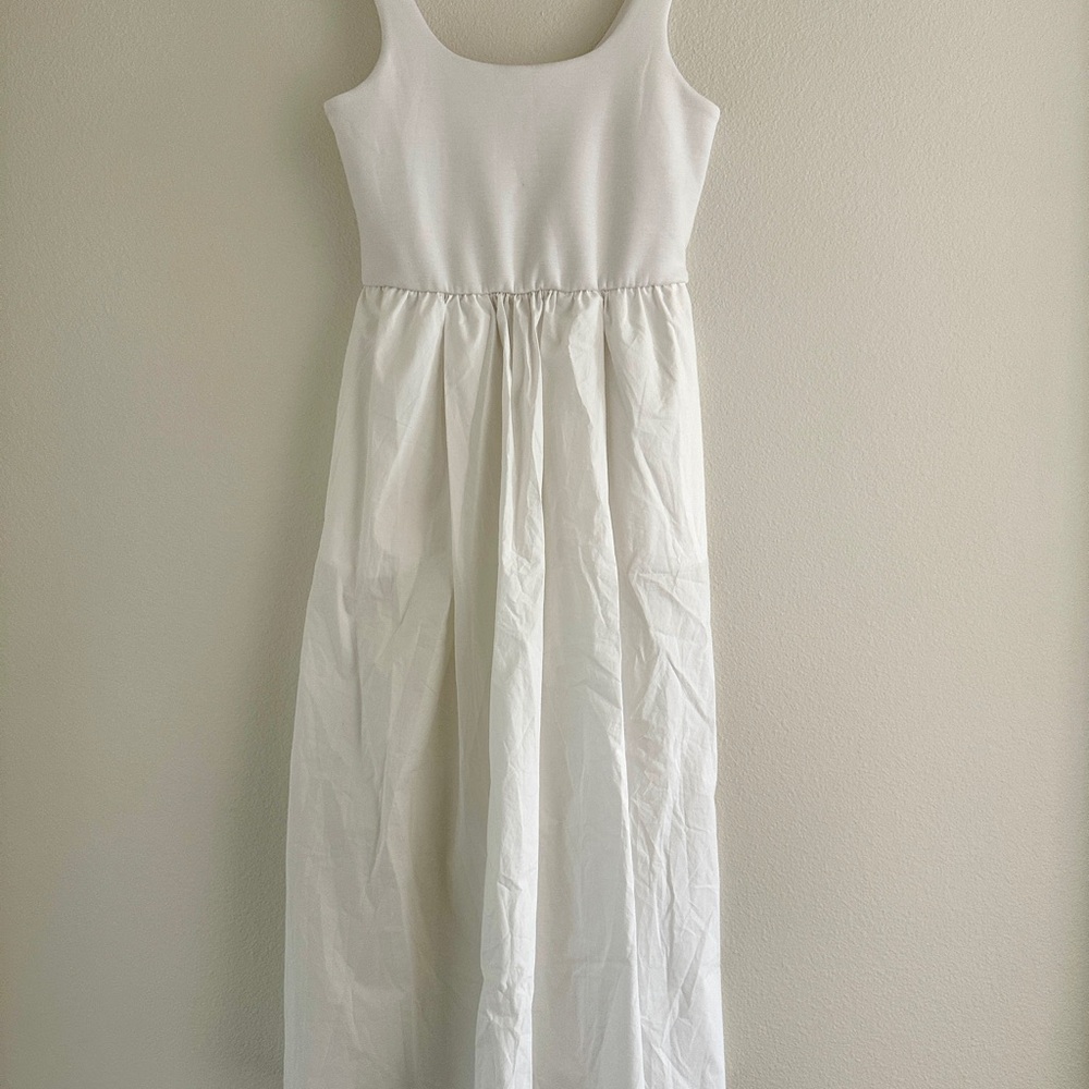 NWT Banana Republic Factory White Midi Dress - Picture 2 of 4